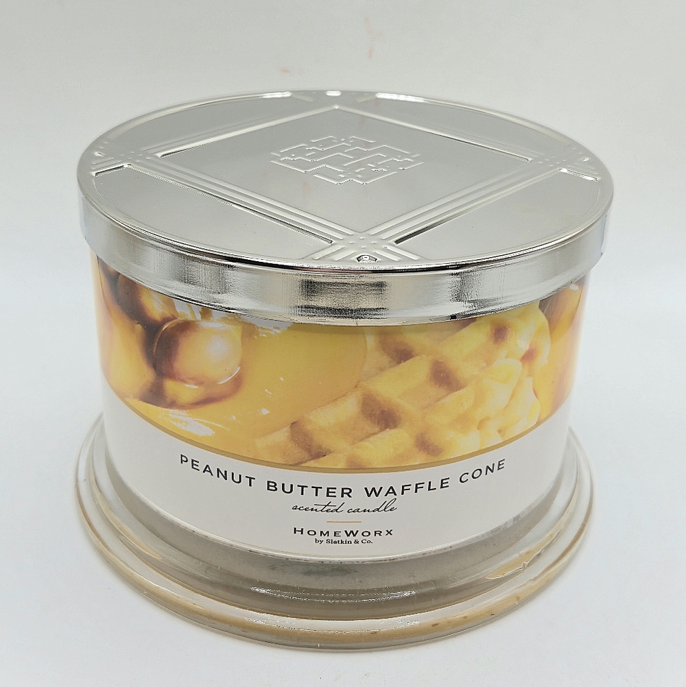 Homeworx Slatkin Peanut Butter Waffle Cone 3-wick Candle